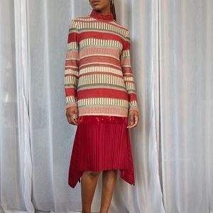 Lie Collection Knit Sweater with Asymmetrical Skirt | Size Medium